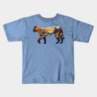 Mountain Lion Zion National Park Kids T-Shirt